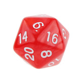 Maxbell Pack of 10pcs Pearl Red D20 Twenty Sided Game Dice D&D TRPG Games Party Supplies