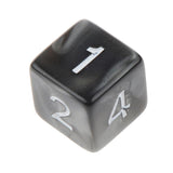 Maxbell Pack of 10pcs Pearl Black D6 Six Sided Game Dice D&D TRPG Games Party Supplies Toys