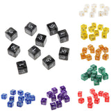 Maxbell Pack of 10pcs Pearl Black D6 Six Sided Game Dice D&D TRPG Games Party Supplies Toys