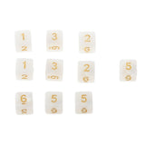 Maxbell Pack of 10pcs Pearl White D6 Six Sided Game Dice D&D TRPG Games Party Supplies Toys