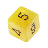 Maxbell Pack of 10pcs Pearl Yellow D6 Six Sided Game Dice D&D TRPG Games Party Supplies Toys