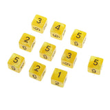 Maxbell Pack of 10pcs Pearl Yellow D6 Six Sided Game Dice D&D TRPG Games Party Supplies Toys