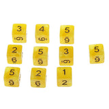 Maxbell Pack of 10pcs Pearl Yellow D6 Six Sided Game Dice D&D TRPG Games Party Supplies Toys