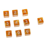 Maxbell Pack of 10pcs Pearl Coffee D6 Six Sided Game Dice D&D TRPG Games Party Supplies Toys