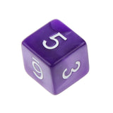 Maxbell Pack of 10pcs Pearl Purple D6 Six Sided Game Dice D&D TRPG Games Party Supplies Toys