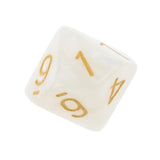 Maxbell Pack of 10pcs Pearl White D10 Ten Sided Game Dice D&D TRPG Games Party Supplies Toys