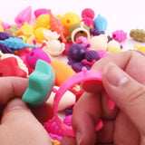 Maxbell Parents Pop Beads Art Craft Kit Toy Gift DIY Wristlet Hair Band Multicolored Set of 188