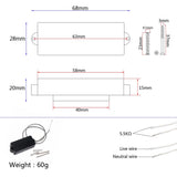 Maxbell Black Single Coil Sized 4 String Bass Pickup Cigar Box Guitar Pickup