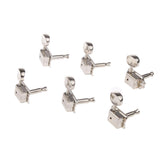 Maxbell 3R + 3L Electric Guitar Parts Tuning Pegs Tuners String Machine Heads Silver