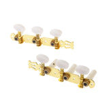 Maxbell 3L 3R Gold Plated Metal Machine Heads Round Knobs Tuners for Classic Guitar