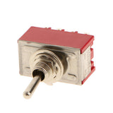 Maxbell 5pcs Red On/On Mini Toggle Switch 12 PIN 4PDT Length 35mm
