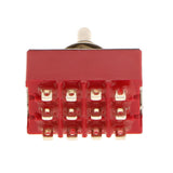 Maxbell 5pcs Red On/On Mini Toggle Switch 12 PIN 4PDT Length 35mm
