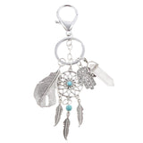 Maxbell Creative Clear Quartz Dreamcatcher Charm Keyring Keychain Birthday Xmas Gift