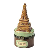 Maxbell Painted Ceramics Trinket Jewelry Box Necklace Storage Girl Gift-Eiffel Tower