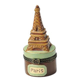 Maxbell Painted Ceramics Trinket Jewelry Box Necklace Storage Girl Gift-Eiffel Tower