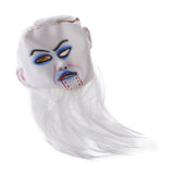 Maxbell Terror White Hair Latex Mask Halloween Trick Horror Costume Cosplay Props