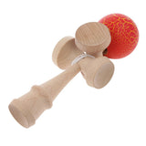 Maxbell Orange/Yellow Crackle Paint Traditional Kendama Ball Kids Educational Toy Xmas Gift