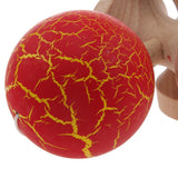 Maxbell Orange/Yellow Crackle Paint Traditional Kendama Ball Kids Educational Toy Xmas Gift