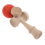 Maxbell Orange/Yellow Crackle Paint Traditional Kendama Ball Kids Educational Toy Xmas Gift