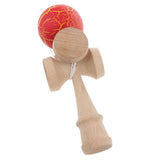 Maxbell Orange/Yellow Crackle Paint Traditional Kendama Ball Kids Educational Toy Xmas Gift