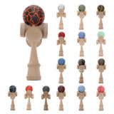Maxbell Orange/Yellow Crackle Paint Traditional Kendama Ball Kids Educational Toy Xmas Gift
