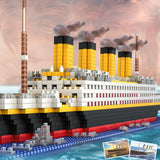 Maxbell 1860pcs Grand Titanic Building Blocks Kit Ship Model Kids Toy Gift
