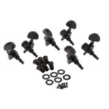 Maxbell 3R3L Black Machine Heads for Steel String/Electric Guitars Gear Ratio: 1/15