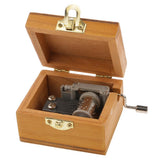 Maxbell Tiny Scenery Wood Music Box Hand-cranked Melody Box Desk Decoration Crafts