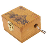 Maxbell Tiny Scenery Wood Music Box Hand-cranked Melody Box Desk Decoration Crafts