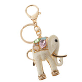 Maxbell Resin Elephant Key Chain Ring Keychain Key Holder Keyring Handbag Pendant White