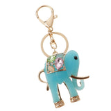 Maxbell Resin Elephant Key Chain Ring Key Holder Keychain Handbag Pendant Blue