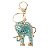 Maxbell Resin Elephant Key Chain Ring Key Holder Keychain Handbag Pendant Blue