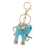 Maxbell Resin Elephant Key Chain Ring Key Holder Keychain Handbag Pendant Blue