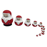 Maxbell Set of 10pcs Wooden Charistmas Xmas Santa Claus Nesting Dolls Matryoshka Toy