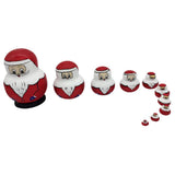 Maxbell Set of 10pcs Wooden Charistmas Xmas Santa Claus Nesting Dolls Matryoshka Toy