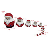 Maxbell Set of 10pcs Wooden Charistmas Xmas Santa Claus Nesting Dolls Matryoshka Toy