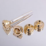 Maxbell Trumpet Mouthpiece 4 Sizes Set 3C 5C 7C 1-1/2C Gold Plated Mouth Pieces Kit