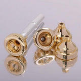Maxbell Trumpet Mouthpiece 4 Sizes Set 3C 5C 7C 1-1/2C Gold Plated Mouth Pieces Kit
