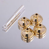 Maxbell Trumpet Mouthpiece 4 Sizes Set 3C 5C 7C 1-1/2C Gold Plated Mouth Pieces Kit