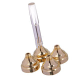 Maxbell Trumpet Mouthpiece 4 Sizes Set 3C 5C 7C 1-1/2C Gold Plated Mouth Pieces Kit