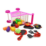 Maxbell Mini Plastic Children Shopping Hand Trolley Cart for Kids Developmental Pretend Role Play Toy Playset