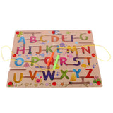 Maxbell Wooden Puzzle Magnet Beads Slot Maze Pen Labyrinth Alphabet+Nine Planets Toy