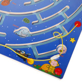 Maxbell Wooden Puzzle Magnet Beads Slot Maze Pen Labyrinth Alphabet+Nine Planets Toy