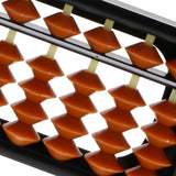 Maxbell 13 Rods Portable Plastic Beads Column Abacus Counting Number Soroban Calculating Tool Educational Math Toy Brown Beads Black Frame