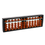 Maxbell 13 Rods Portable Plastic Beads Column Abacus Counting Number Soroban Calculating Tool Educational Math Toy Brown Beads Black Frame