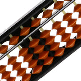 Maxbell 13 Rods Portable Plastic Beads Column Abacus Counting Number Soroban Calculating Tool Educational Math Toy Brown Beads Black Frame