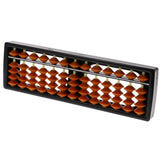 Maxbell 13 Rods Portable Plastic Beads Column Abacus Counting Number Soroban Calculating Tool Educational Math Toy Brown Beads Black Frame