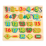 Maxbell Wooden Math Numbers Digits Cognitive Board Set Kids Educational Toys