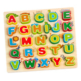 Maxbell Wooden English Alphabet Uppercase Letters Cognitive Board Educational Toy