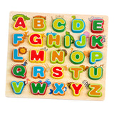 Maxbell Wooden English Alphabet Uppercase Letters Cognitive Board Educational Toy